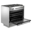 36 inch Ultima Collection Freestanding Gas Range with 5 Sealed SABAF Brass Burners, 5 cu. ft. Oven Capacity, Temperature Gauge view 7