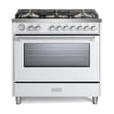 36 inch Ultima Collection Freestanding Gas Range with 5 Sealed SABAF Brass Burners, 5 cu. ft. Oven Capacity, Temperature Gauge view 1