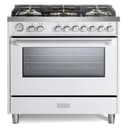 36 inch Ultima Collection Freestanding Gas Range with 5 Sealed SABAF Brass Burners, 5 cu. ft. Oven Capacity, Temperature Gauge view 2