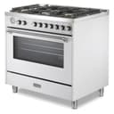 36 inch Ultima Collection Freestanding Gas Range with 5 Sealed SABAF Brass Burners, 5 cu. ft. Oven Capacity, Temperature Gauge view 5