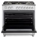 36 inch Ultima Collection Freestanding Gas Range with 5 Sealed SABAF Brass Burners, 5 cu. ft. Oven Capacity, Temperature Gauge view 6