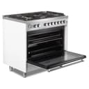 36 inch Ultima Collection Freestanding Gas Range with 5 Sealed SABAF Brass Burners, 5 cu. ft. Oven Capacity, Temperature Gauge view 7