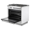 36 inch Ultima Collection Freestanding Gas Range with 5 Sealed SABAF Brass Burners, 5 cu. ft. Oven Capacity, Temperature Gauge view 8