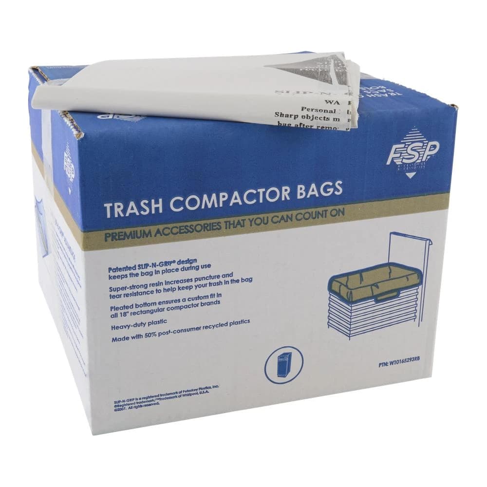 Heavy-Duty Plastic Compactor Bags (60-Pack) - White with Odor Remover for 18-IN Compactor Models