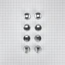 KitchenAid 36-IN/48-IN Range Bladed, Stemless Burner Knobs Kit (Set of 8) - Stainless Steel (Includes One Griddle and Grill) view 2