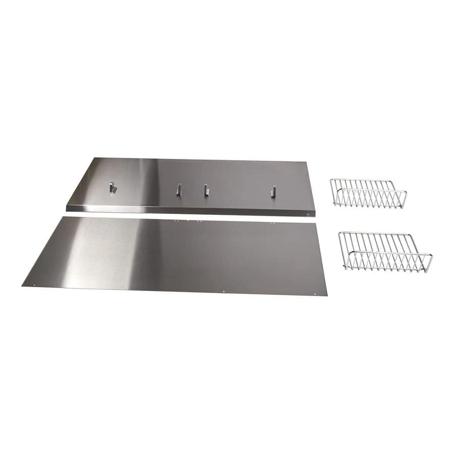 36" Range Hood Backguard Kit With Dual Position Shelf, Stainless Steel, Fits Jxw9036wp And Jxu9136wp, Size: 20" H