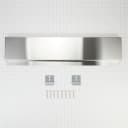 Stainless Steel Range Backsplash,Size: 30" W x 6" H view 2