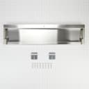 Stainless Steel Range Backsplash,Size: 30" W x 6" H view 3