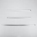 Slide-In Range & Countertop Trim Kit, Stainless Steel, with (1) left side trim, (1) right side trim, and (1) rear trim view 2