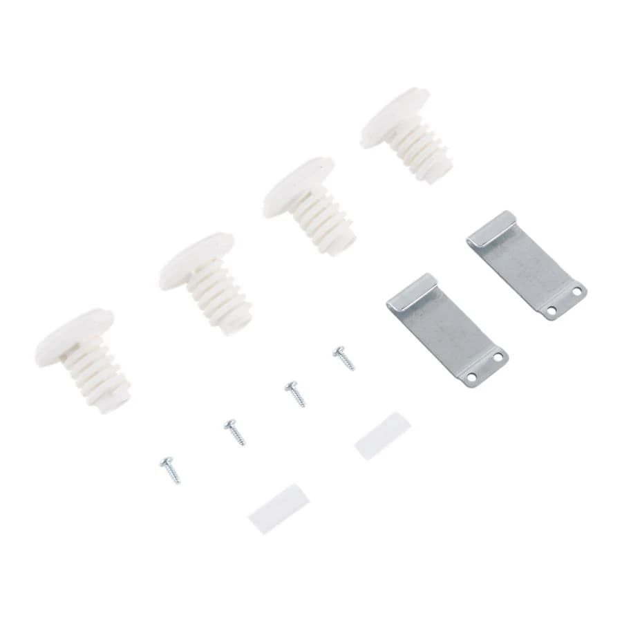 Washer & Dryer Stacking Kit For 27", With Hooked Galvanized Steel Brackets, 4 Leveling Dryer Feet, 2 Clips, And 4 Screws