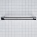 Panel-Ready Compactor Handle Kit - Stainless Steel with Textured Straight Bar and Red Medallion Ends for KitchenAid Model KTTS505EPA (Includes Hardware) view 3