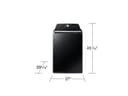 4.6 cu. ft. Large Capacity Smart Top Load Washer with ActiveWave™ Agitator and Active WaterJet in Brushed Black view 2