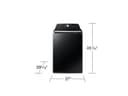 4.7 cu. ft. Large Capacity Smart Top Load Washer with Active WaterJet in Brushed Black view 2
