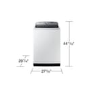 5.1 cu. ft. Large Capacity Smart Top Load Washer with ActiveWave™ Agitator and Super Speed Wash in White view 2