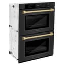 ZLINE Autograph Edition 30 in. Professional True Convection Double Wall Oven with Air Fry and Self Clean in Black Stainless Steel with Champagne Bronze Handles (WADBZ-30-CB) view 16