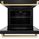 ZLINE Autograph Edition 30 in. Professional True Convection Double Wall Oven with Air Fry and Self Clean in Black Stainless Steel with Champagne Bronze Handles (WADBZ-30-CB) view 8