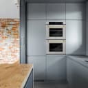 Autograph Edition 30 In. Professional True Convection Double Wall Oven With Air Fry And Self Clean In Satin Stainless Steel With Champagne Bronze Handles view 2