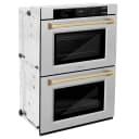 Autograph Edition 30 In. Professional True Convection Double Wall Oven With Air Fry And Self Clean In Satin Stainless Steel With Champagne Bronze Handles view 5
