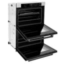ZLINE Autograph Edition 30 in. Professional True Convection Double Wall Oven with Air Fry and Self Clean in Satin Stainless Steel with White Matte Doors and Matte Black Handles (WADSZ-WM-30-MB) view 19