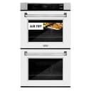 ZLINE 30 in. Professional True Convection Double Wall Oven with Air Fry and Self Clean in Stainless Steel with White Matte Doors (WAD-WM-30) view 11