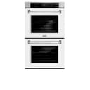 ZLINE 30 in. Professional True Convection Double Wall Oven with Air Fry and Self Clean in Stainless Steel with White Matte Doors (WAD-WM-30) view 5