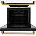 ZLINE Autograph Edition 30 in. Professional True Convection Double Wall Oven with Air Fry and Self Clean in Stainless Steel with White Matte Doors and Polished Gold Handles (WADZ-WM-30-G) view 13