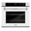 ZLINE 30 in. Professional True Convection Single Wall Oven with Air Fry and Self Clean in Satin Stainless Steel with White Matte Door (WASS-WM-30) view 18