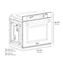 ZLINE Autograph Edition 30 in. Professional True Convection Single Wall Oven with Air Fry and Self Clean in Satin Stainless Steel with White Matte Door and Matte Black Handle (WASSZ-WM-30-MB) view 4