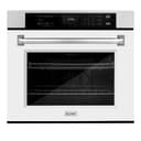 ZLINE 30 in. Professional True Convection Single Wall Oven with Air Fry and Self Clean in Stainless Steel with White Matte Door (WAS-WM-30) view 1