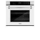 ZLINE 30 in. Professional True Convection Single Wall Oven with Air Fry and Self Clean in Stainless Steel with White Matte Door (WAS-WM-30) view 5