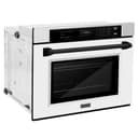ZLINE Autograph Edition 30 in. Professional True Convection Single Wall Oven with Air Fry and Self Clean in Stainless Steel with White Matte Door and Matte Black Handle (WASZ-WM-30-MB) view 15