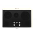 36-inch Electric Ceramic Glass Cooktop with Two Dual Radiant Elements view 7