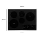 30-inch Electric Ceramic Glass Cooktop with Two Dual Radiant Elements view 6