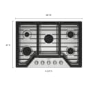 30-inch Gas Cooktop with 5 Burners and EZ-2-Lift™ Hinged Cast-Iron Grates view 15