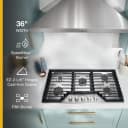 36-inch Gas Cooktop with 5 Burners and EZ-2-Lift™ Hinged Cast-Iron Grates view 3