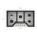 36-inch Gas Cooktop with 5 Burners and EZ-2-Lift™ Hinged Cast-Iron Grates view 15