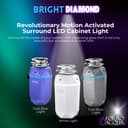 ACQUA BrightDIAMOND 3/4HP Super Quiet Garbage Disposal Corded with Motion Sensor Cabinet Light & Pre-Wired Air Switch view 5