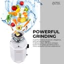 ACQUA BrightDIAMOND 1HP Super Quiet Garbage Disposal Corded with Motion Sensor Cabinet Light & Pre-Wired Air Switch view 12