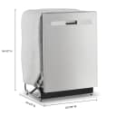 Quiet Dishwasher with 3rd Rack and Pocket Handle view 12