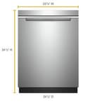 Stainless Steel Tub Pocket Handle Dishwasher with TotalCoverage Spray Arm view 5