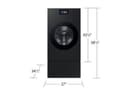 Bespoke AI Laundry Combo Pedestal with Storage Drawer in Brushed Black view 2