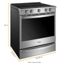 6.4 cu. ft. Smart Slide-in Electric Range with Air Fry, when Connected view 7
