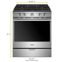 5.8 cu. ft. Smart Slide-in Gas Range with EZ-2-Lift™ Hinged Cast-Iron Grates view 7