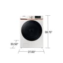 5.0 cu. ft. Extra Large Capacity Smart Front Load Washer with Super Speed Wash and Steam in Ivory view 2