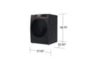 5.0 cu. ft. Extra Large Capacity Smart Front Load Washer with Super Speed Wash and Steam in Brushed Black view 2