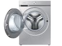 Bespoke 5.3 cu. ft. Ultra Capacity Front Load Washer with Super Speed Wash and AI Smart Dial in Silver Steel view 3