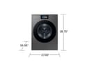 Bespoke AI Front Load Washer AI Home 7" LCD Display | AI OptiWash+™ 5.3 cu.ft. view 3