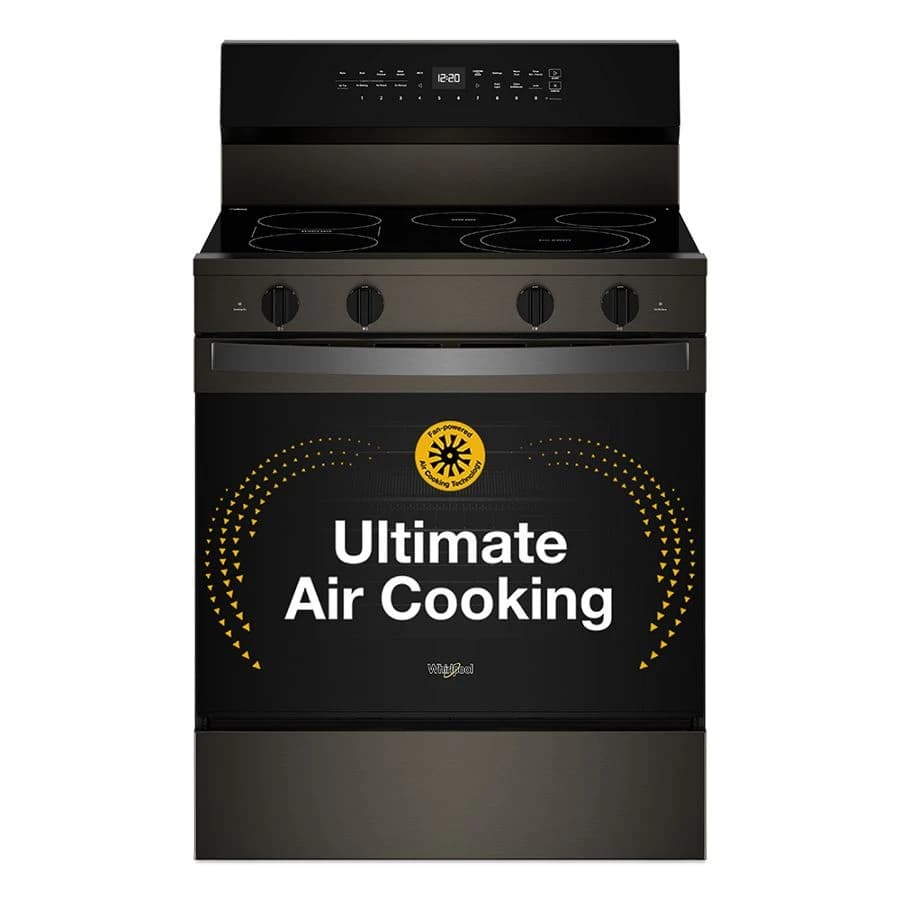 30-inch Electric Smart Range with Air Cooking Technology, No Preheat Air Fry, High Speed Preheat Oven, WipeClean™ Coating, and Steam/Self Clean