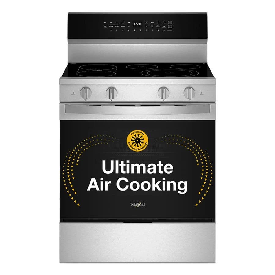 30-inch Electric Smart Range with Air Cooking Technology, No Preheat Air Fry, High Speed Preheat Oven, WipeClean™ Coating, and Steam/Self Clean