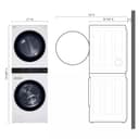 Single Unit Front Load LG WashTower™ with Center Control™ 4.5 cu. ft. Washer and 7.4 cu. ft. Gas Dryer view 14